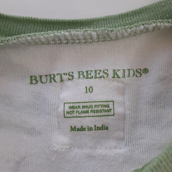 Burts Bees Kids 10 Pajama Set Christmas Reindeer Forest White Organic Cotton - Picture 10 of 12